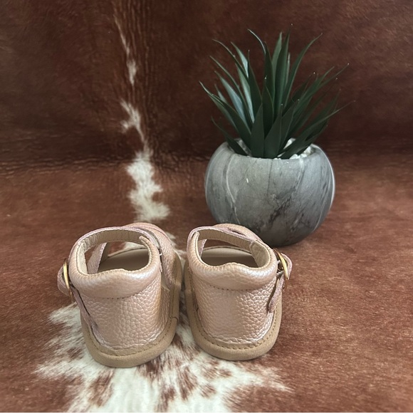 Blush Leather Sandals - Picture 3 of 7